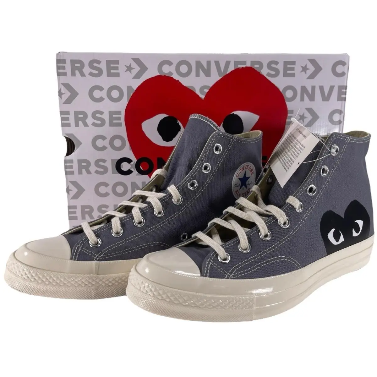 Converse Cdg Chuck Taylor 70 Hi Comme Des Garcons Play Steel Gray 171847C 10 Men