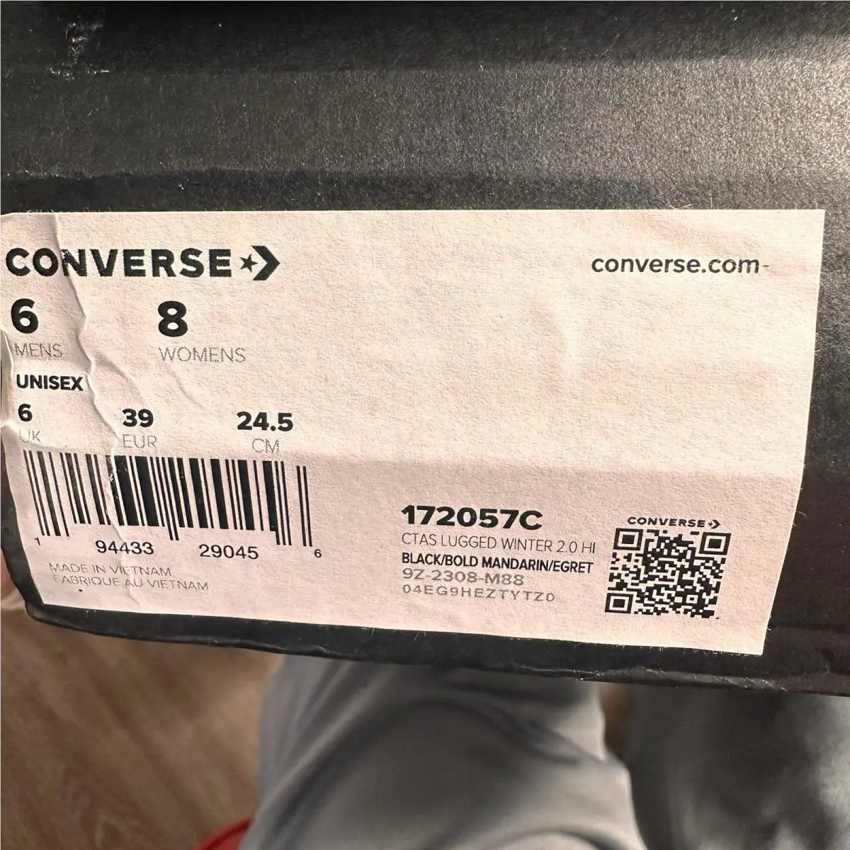 Converse shoes - Converse Chuck Taylor All Star Lugged Winter 2.0 - 172057C - Black 7
