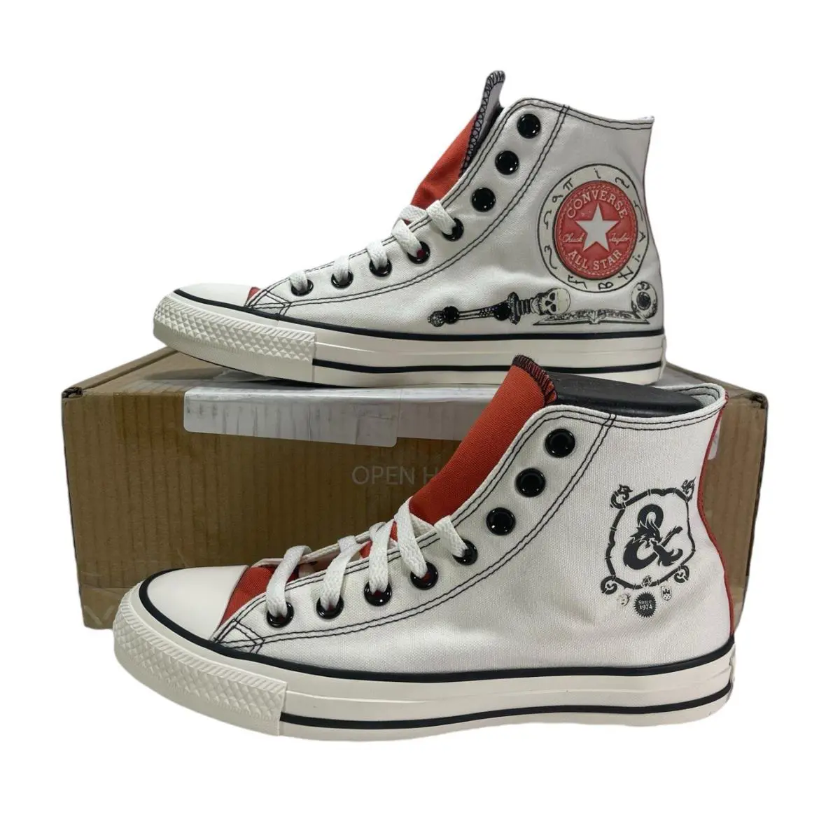 Converse by You Dungeons and Dragons Sneakers Ctas Hi D D White Men`s Size 6.5 - White