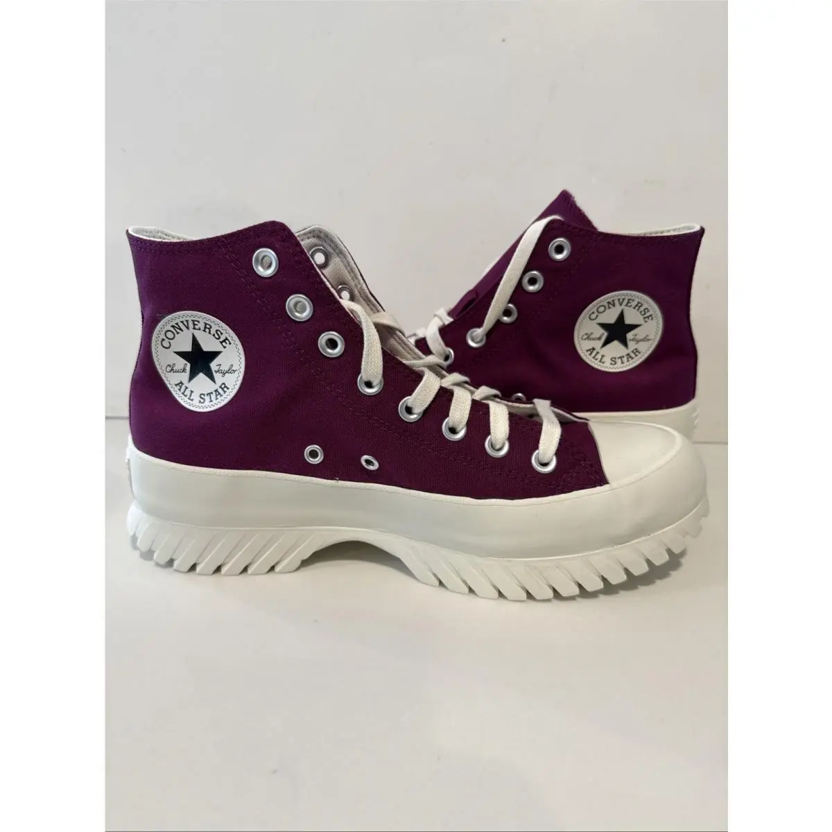 Converse Men`s 8.5 Sneakers Purple High Top Ctas Lugged 2.0 Womens 10 A03701C