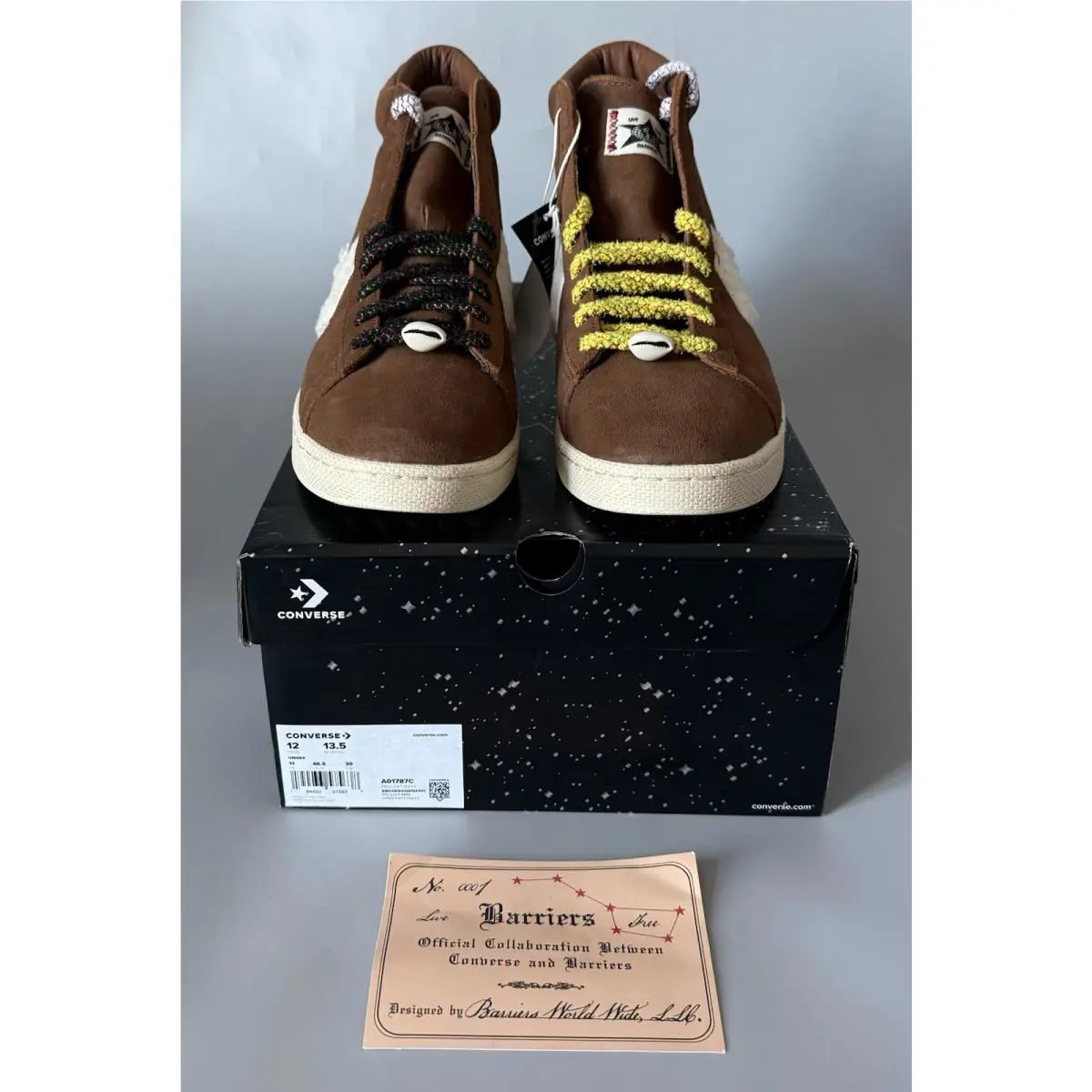 Converse x Barriers Pro Leather Hi Sneakers — w/ Box — Men’s 12 — Brown - Brown