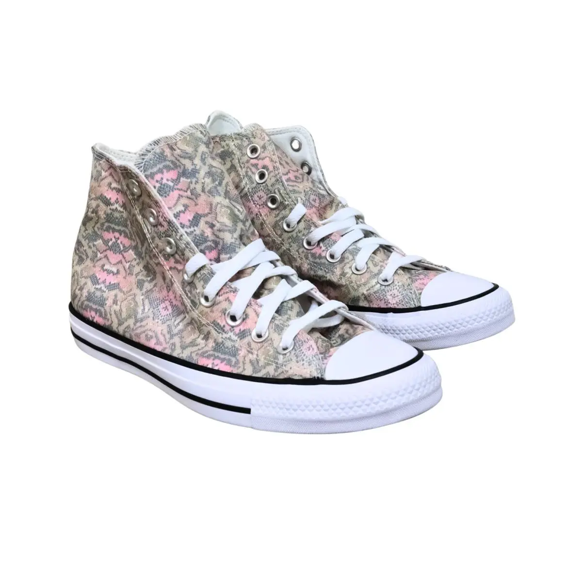 Size 9.5 Converse Chuck Taylor All Star HI Snake Print Pale Putty/limestone Grey