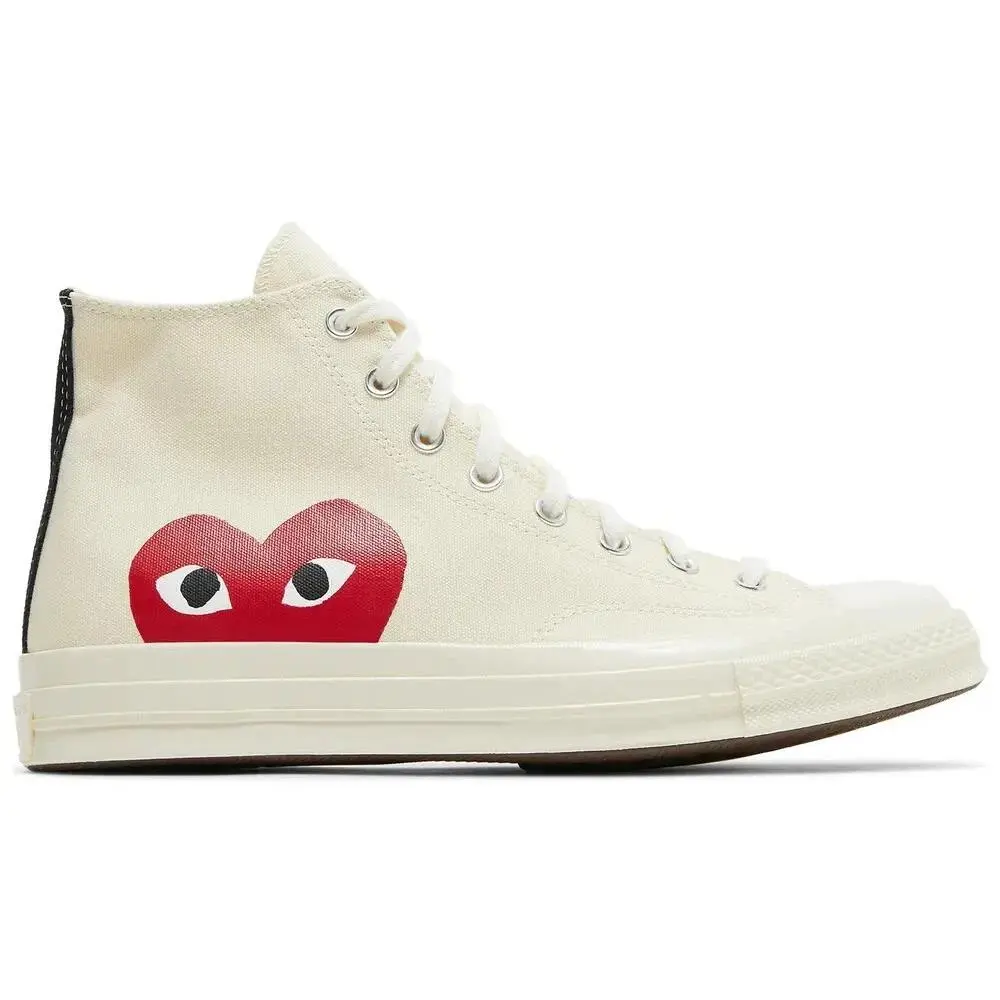 x Comme Des Garcons Chuck 70 Hi Womens Sz 5 Milk White Red 150205C by Converse