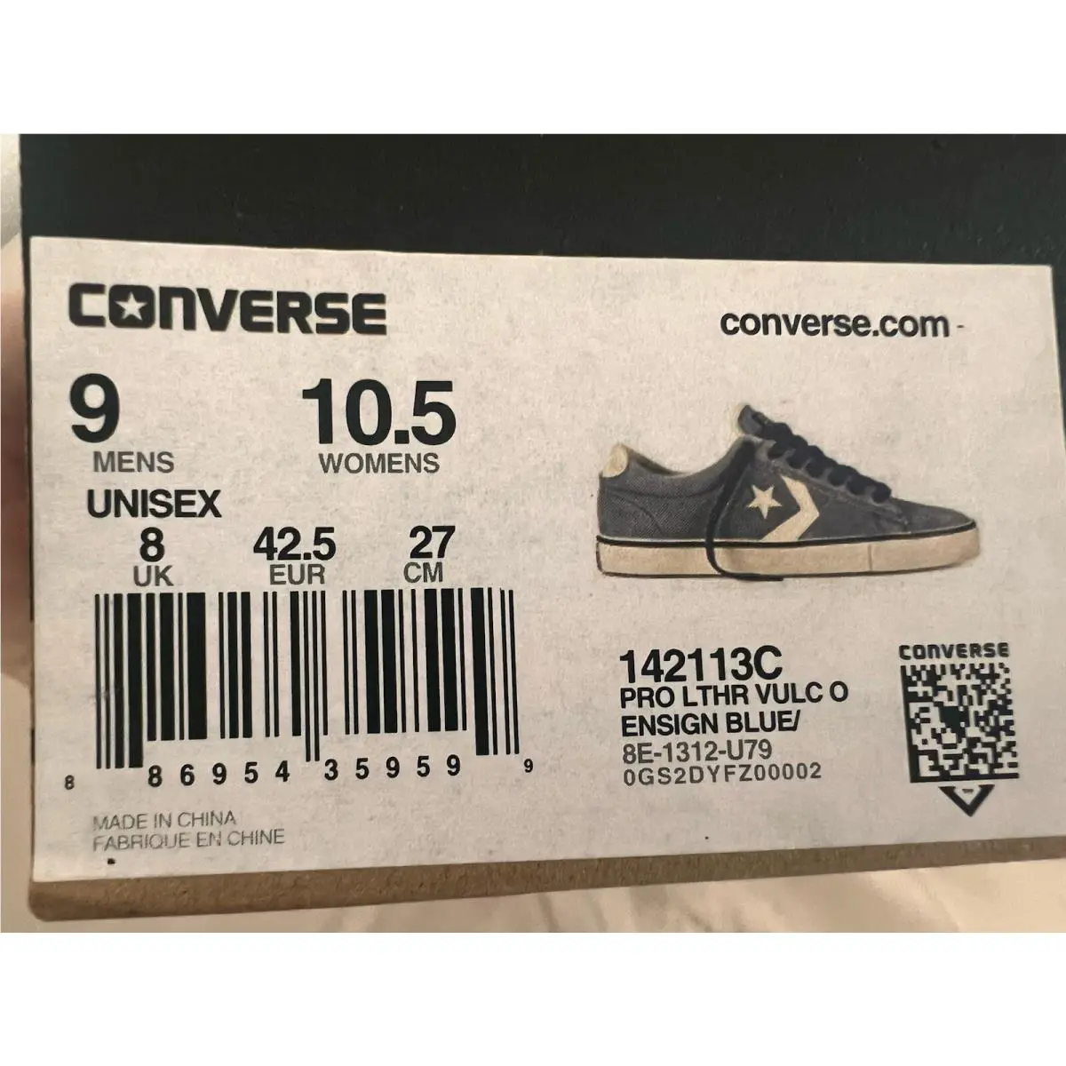 Converse shoes - Converse Pro Leather Vulc OX - A00368C - Blue (UPC: 194433581158) 0