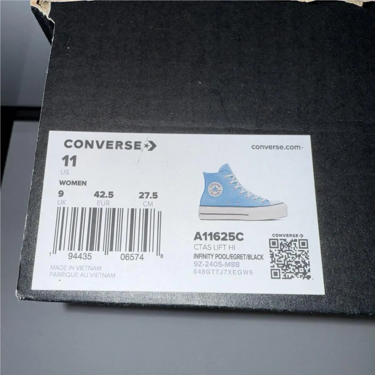 Converse shoes - Converse Chuck Taylor All Star Hi - A11625C - Infinity Pool / Baby Blue (UPC: 194435065816) 8