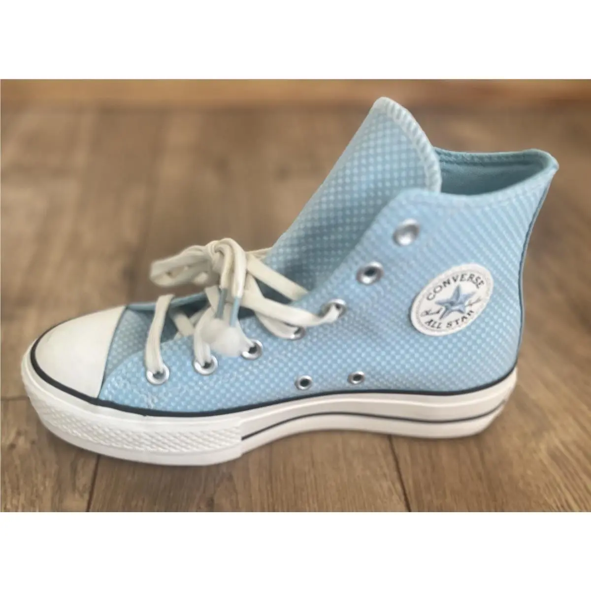 Converse Chuck Taylor A11625C High Pale Blue Platformed Sneaker Size 6