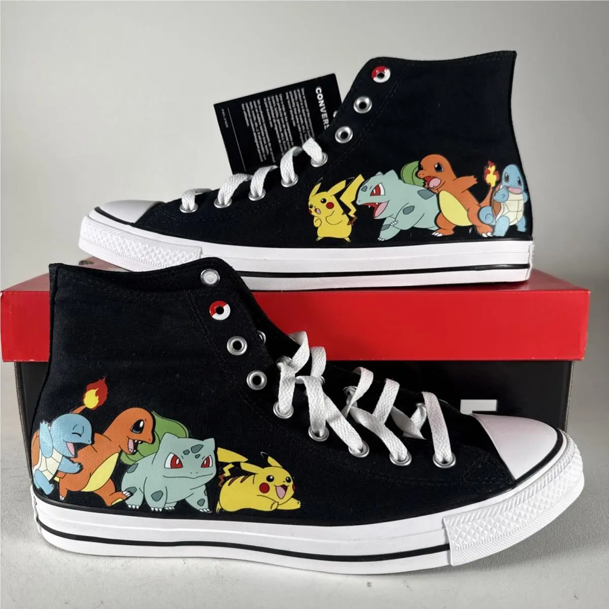 Size 10.5 - Pokemon x Converse Chuck Taylor All Star High First Partners - Black