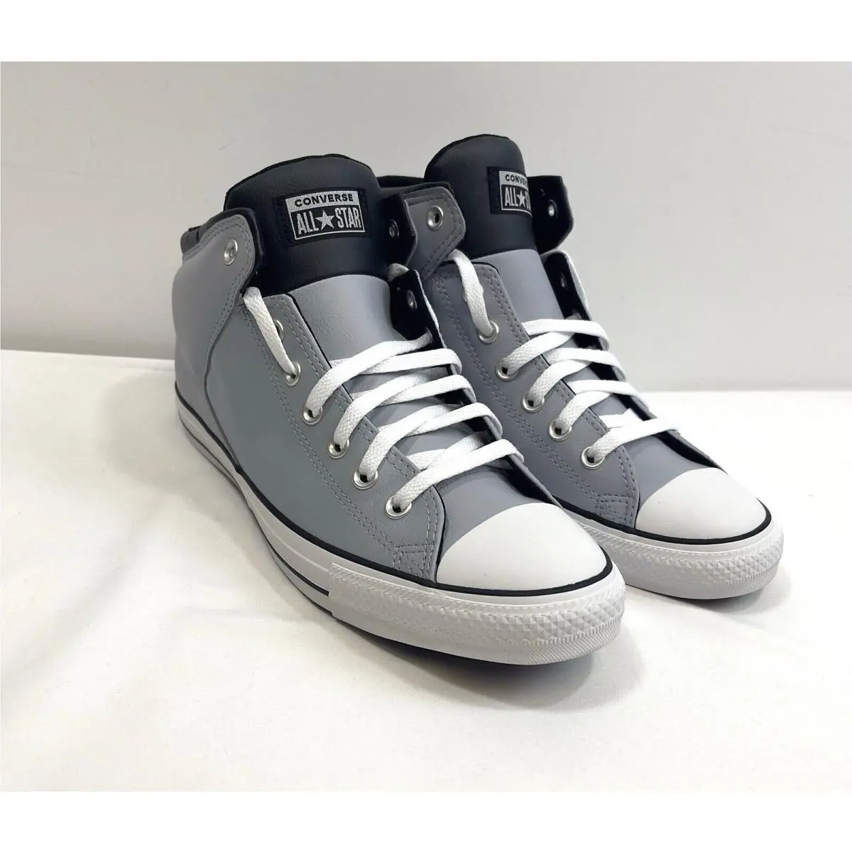 Converse Sneaker Men`s 12 Silver Black Chuck Taylor All Star High Street Shoes - Silver