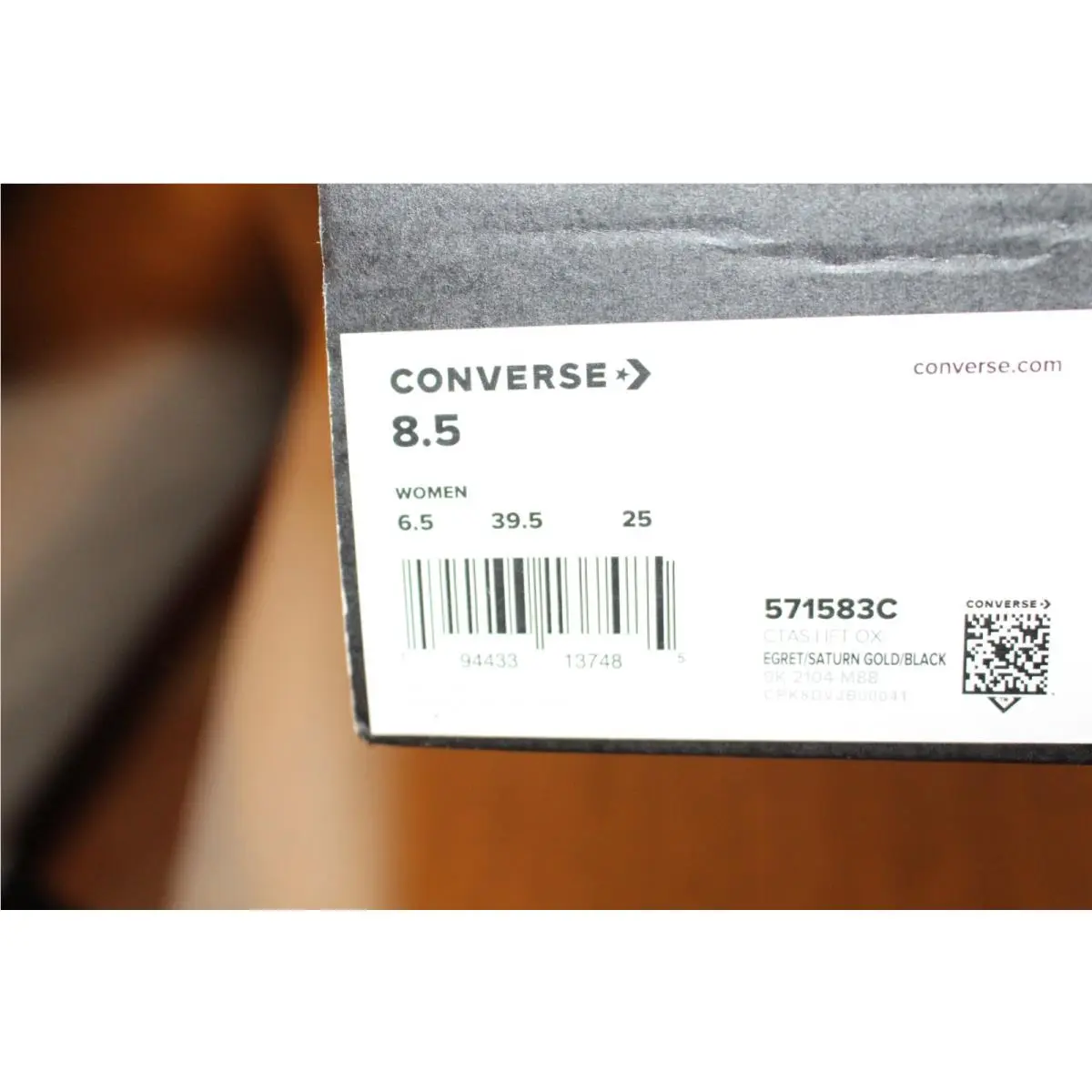Converse shoes - Converse CTAS Lift OX - CTAS Lift - 571583C - Egret / Saturn Gold / Black 8