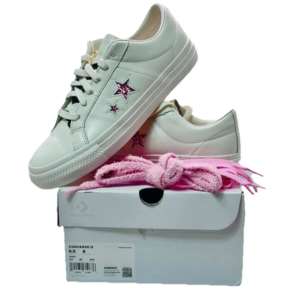 Converse shoes - Converse One Star - One Star - A08655C - White / Pink (UPC: 0194434619836) 3