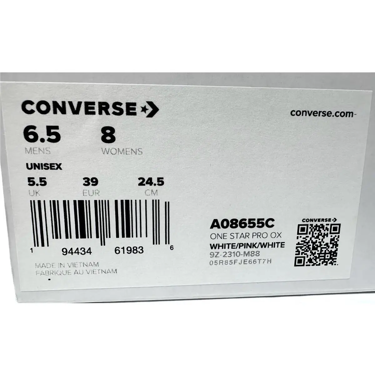 Converse shoes - Converse One Star - One Star - A08655C - White / Pink (UPC: 0194434619836) 15