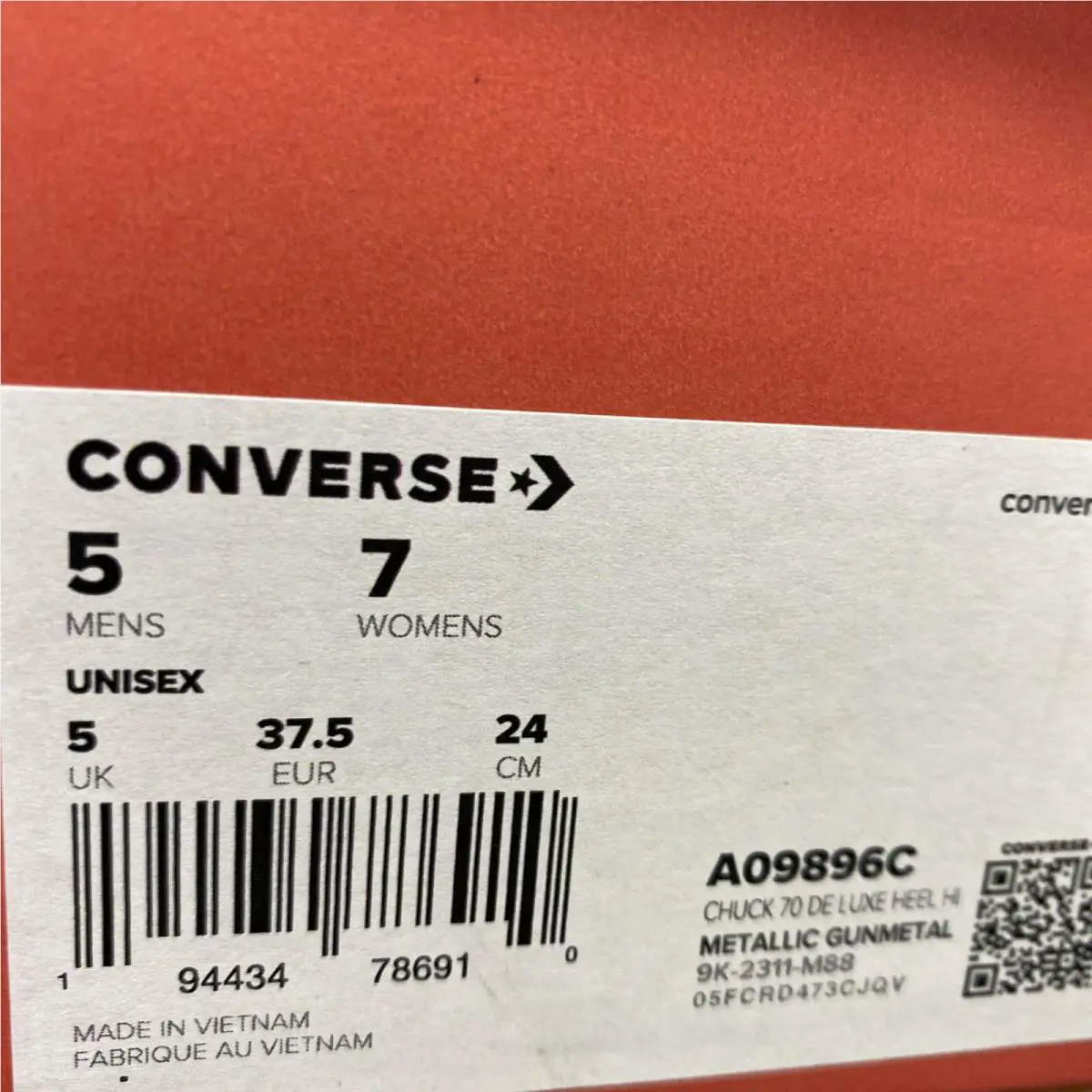 Converse shoes - Converse Chuck 70 Hi - Chuck - A09896C - Silver (UPC: 194434786934) 9