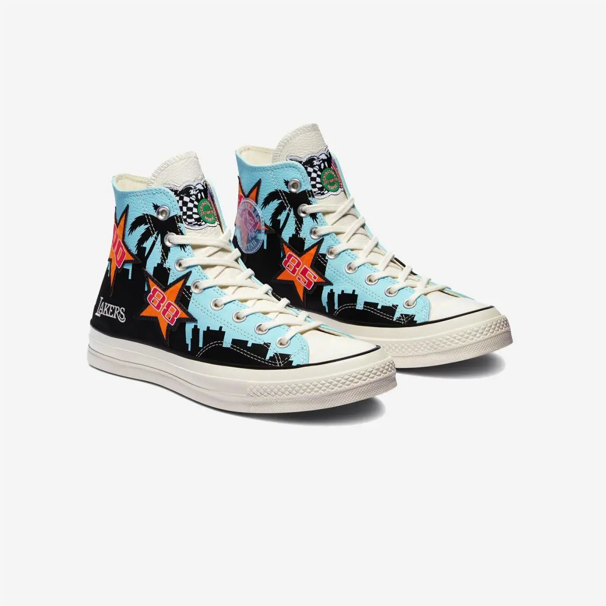 Size 10 - Converse Chuck 70 High x Chinatown Market Lakers Championship Jacket 2 - Blue