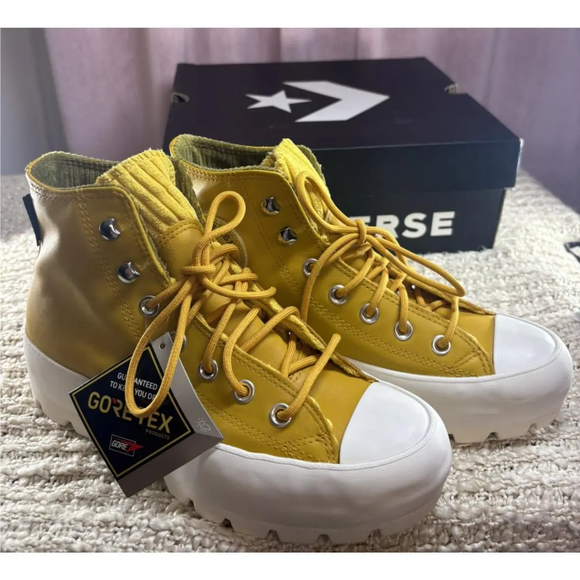Converse Chuck Taylor Gore-tex Gtx Gold Dart Lugged Boot 565005C Womens Sz 7