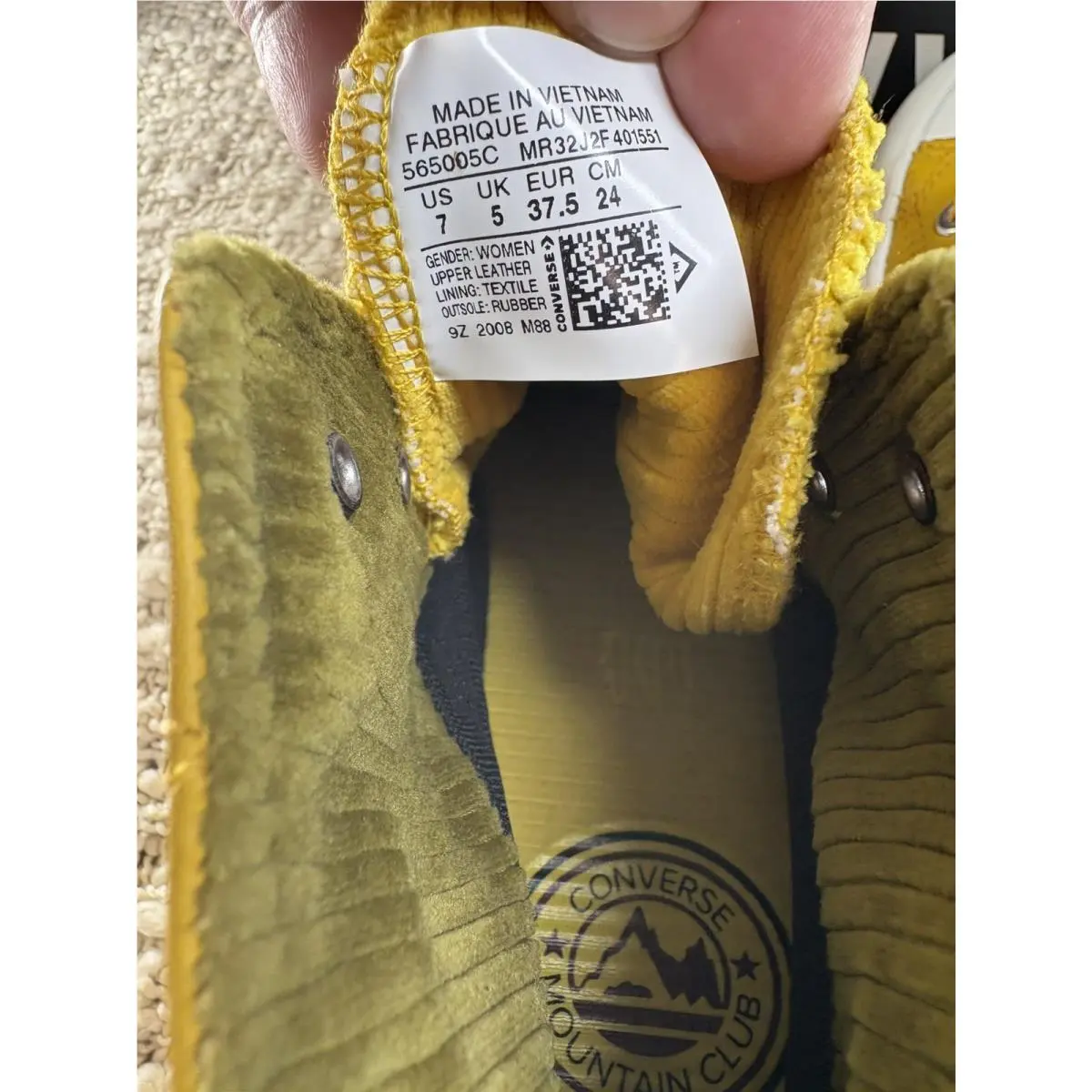 Converse shoes - Converse Lugged High Top Shoe - 565005C - Yellow 2
