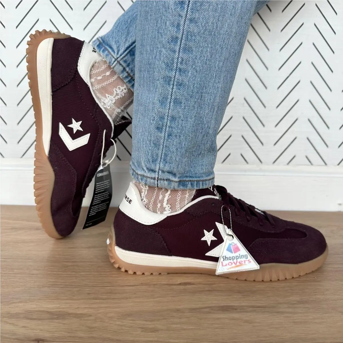 Converse Run Star Trainer Ox Women Casual Shoes 7 Suede Burgundy Sneaker A13360C