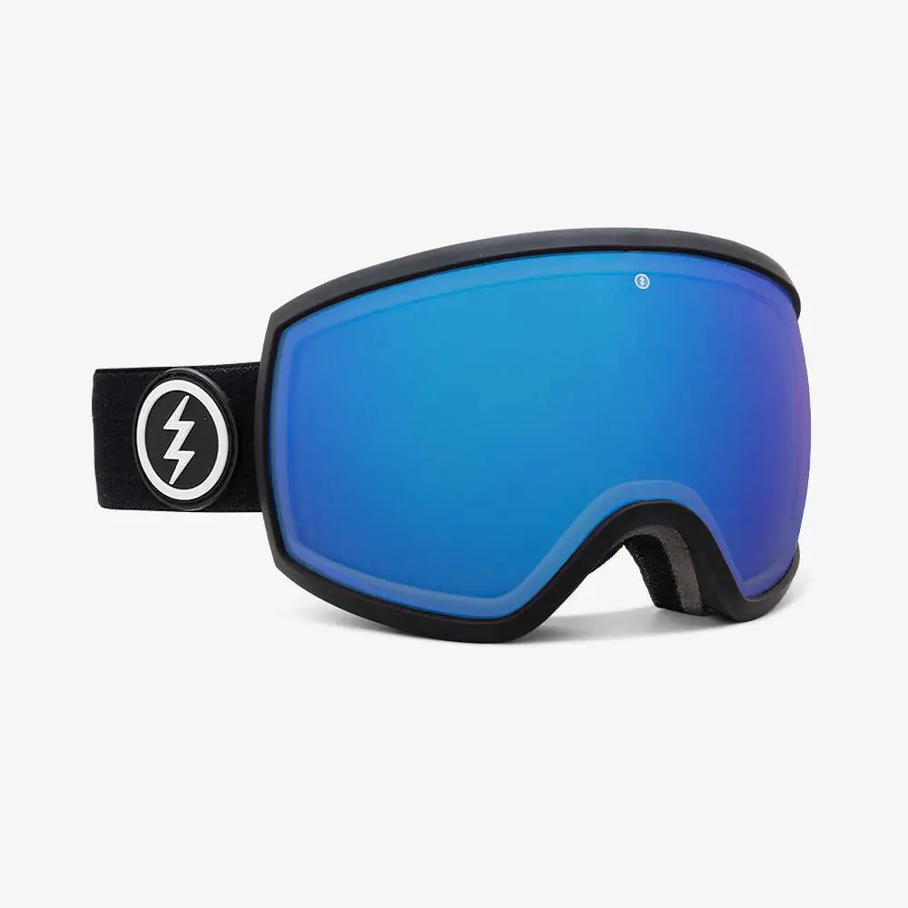 Electric Visual EG2-T Matte Black Snowboarding Goggles Blue Chrome EG2421100