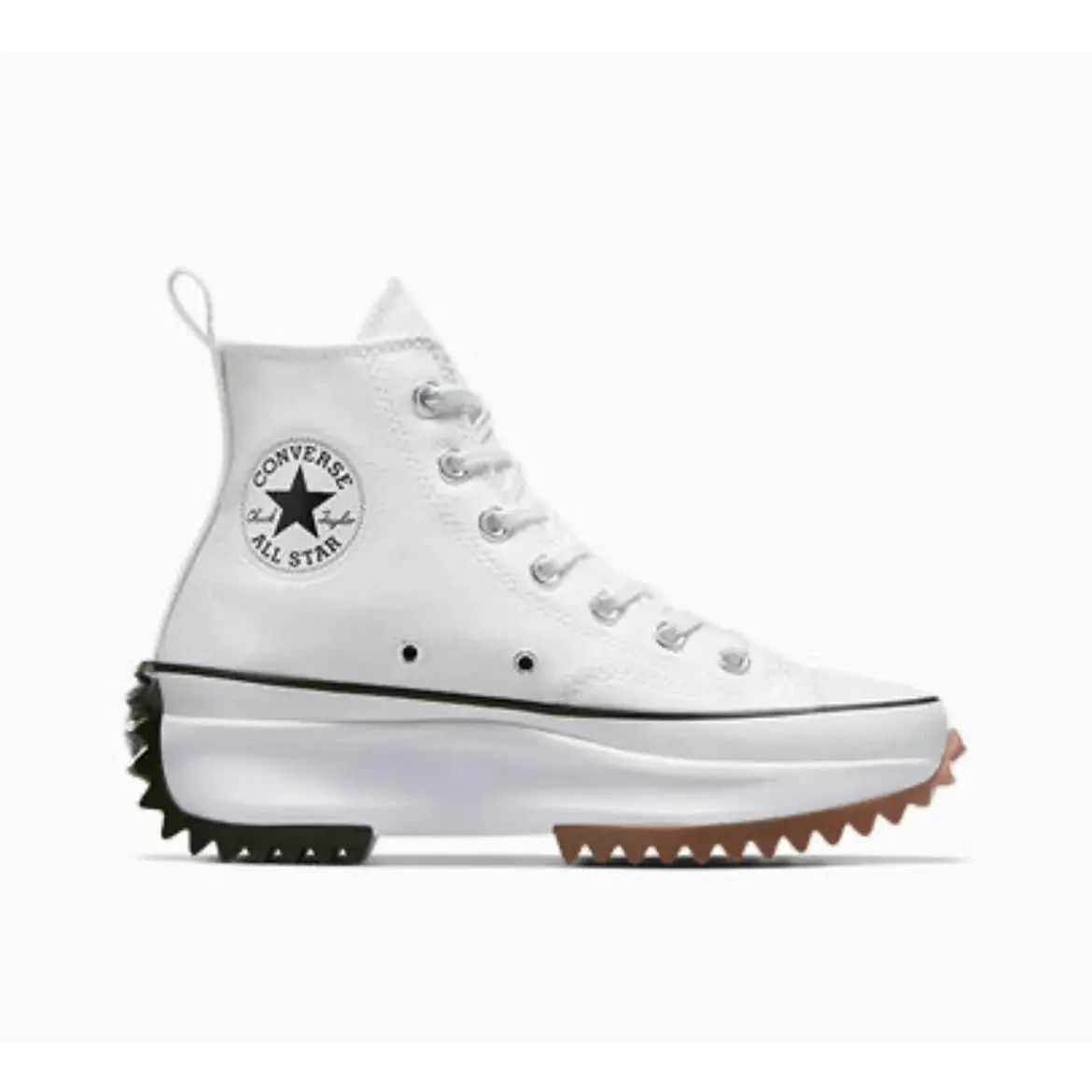 Run Star Hike Platform High Top Womens Size 6.5 White/black/gum Shoes by Converse