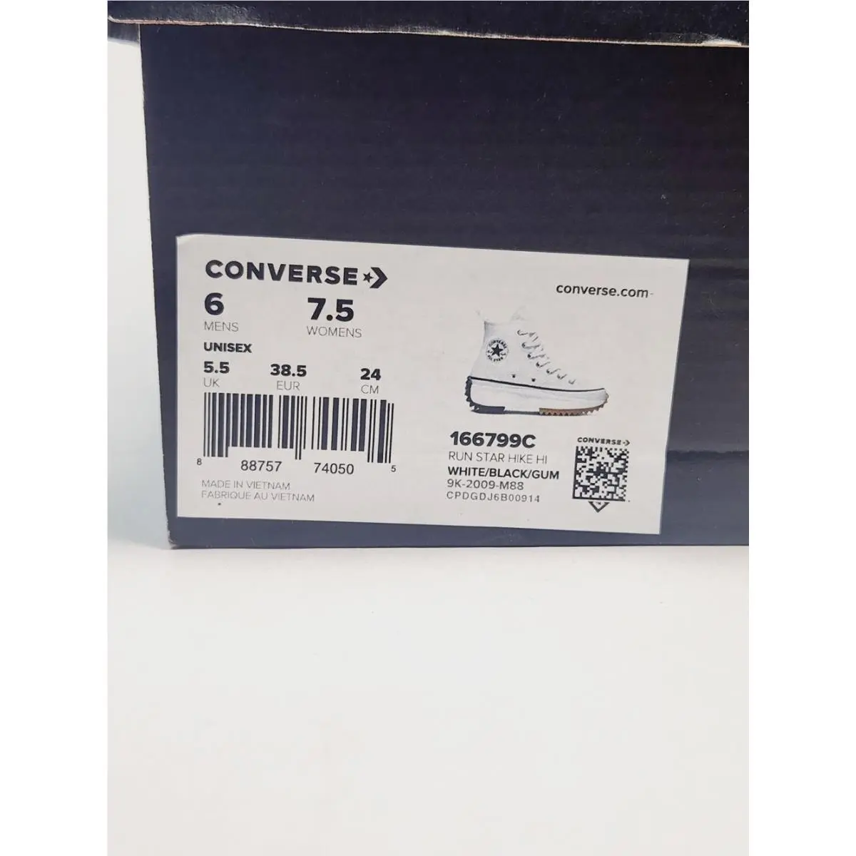 Converse shoes - 166799C - 166799C - White/Black/Gum 7