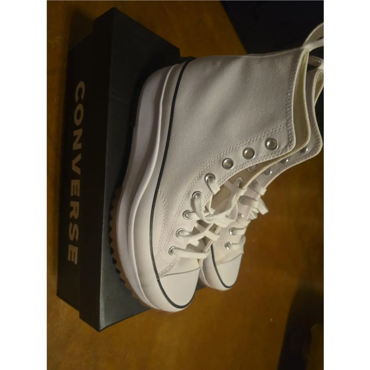 Converse Run Star Hike Hi High Top Platform Sneakers White/black/gum