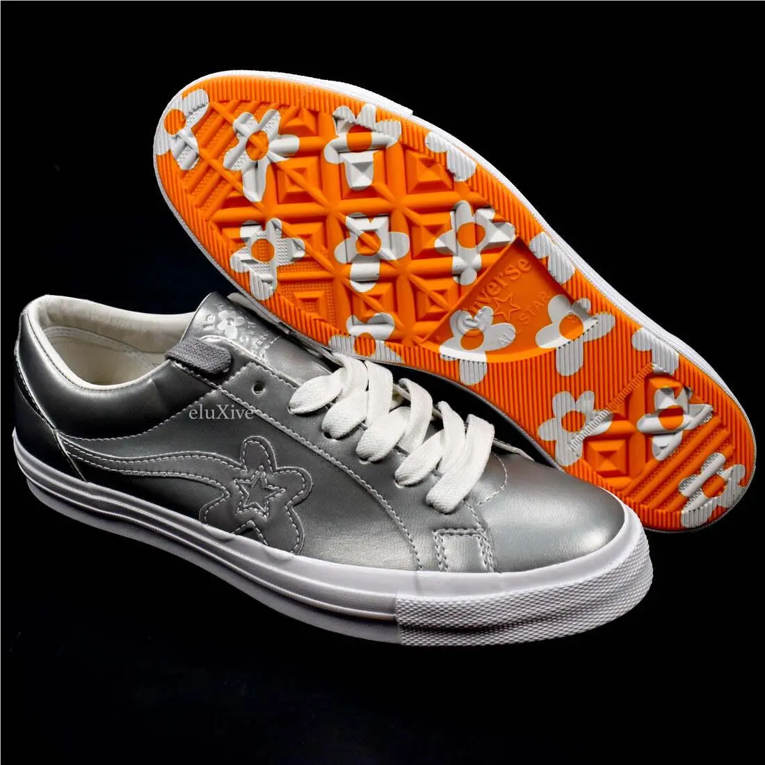 SS19 Converse x Tyler The Creator Golf Le Fleur Silver 3M Sneakers Men`s 9