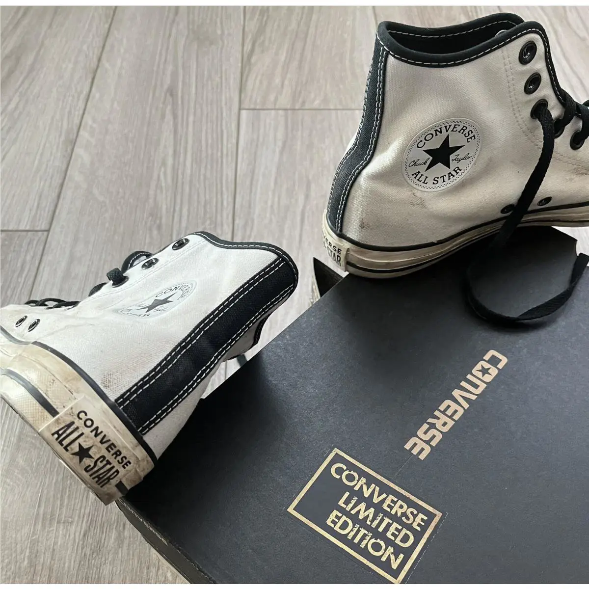 Converse shoes - converse chuck taylor all star - chuck taylor allstar - destroyed worn white 9