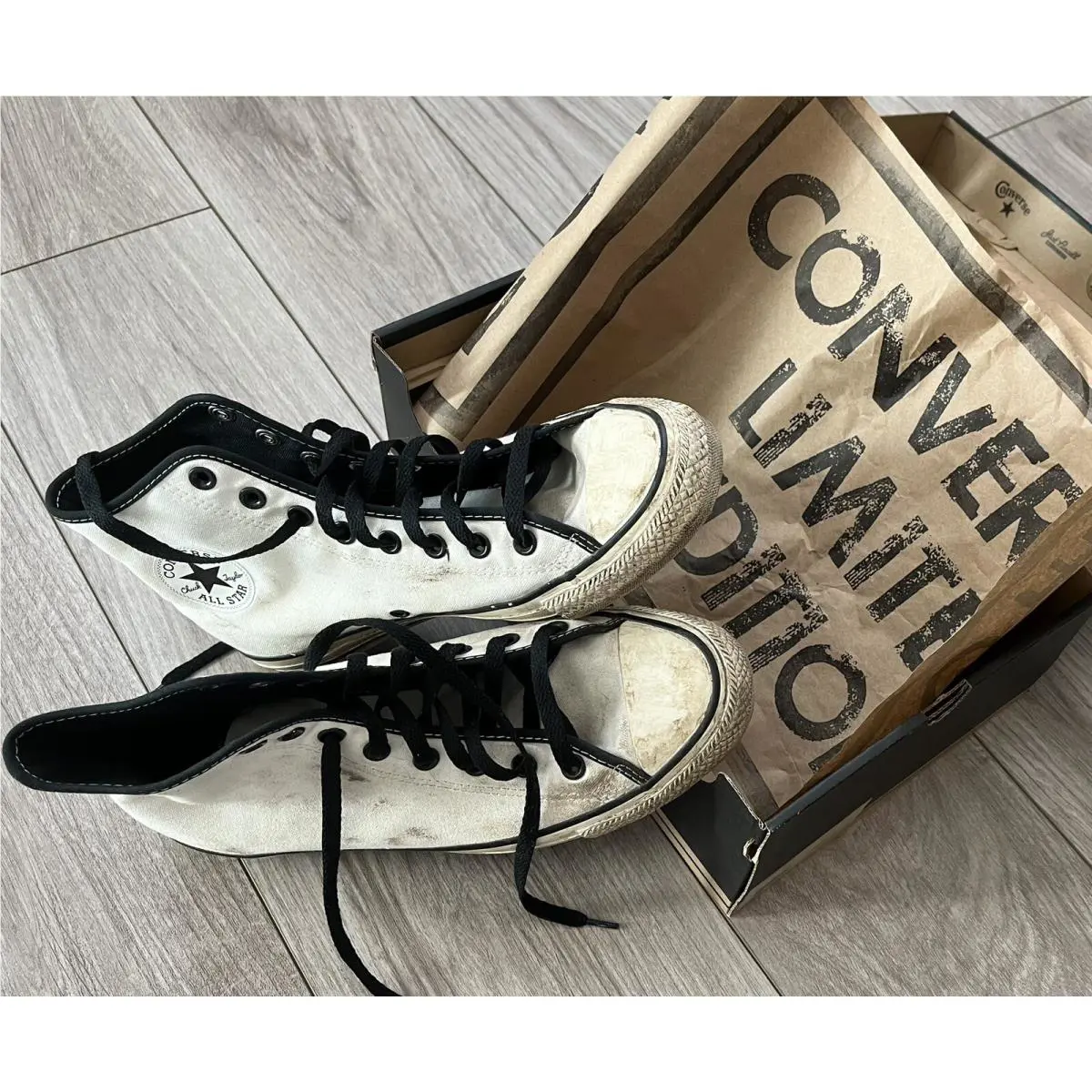 Converse shoes - converse chuck taylor all star - chuck taylor allstar - destroyed worn white 11