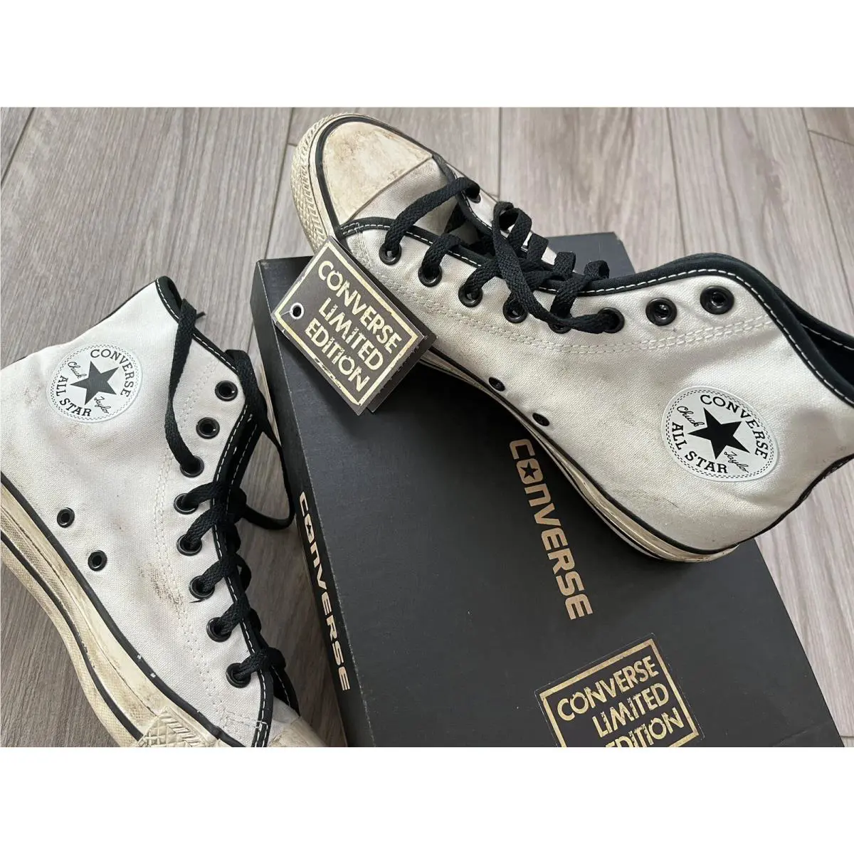 Converse shoes - converse chuck taylor all star - chuck taylor allstar - destroyed worn white 8