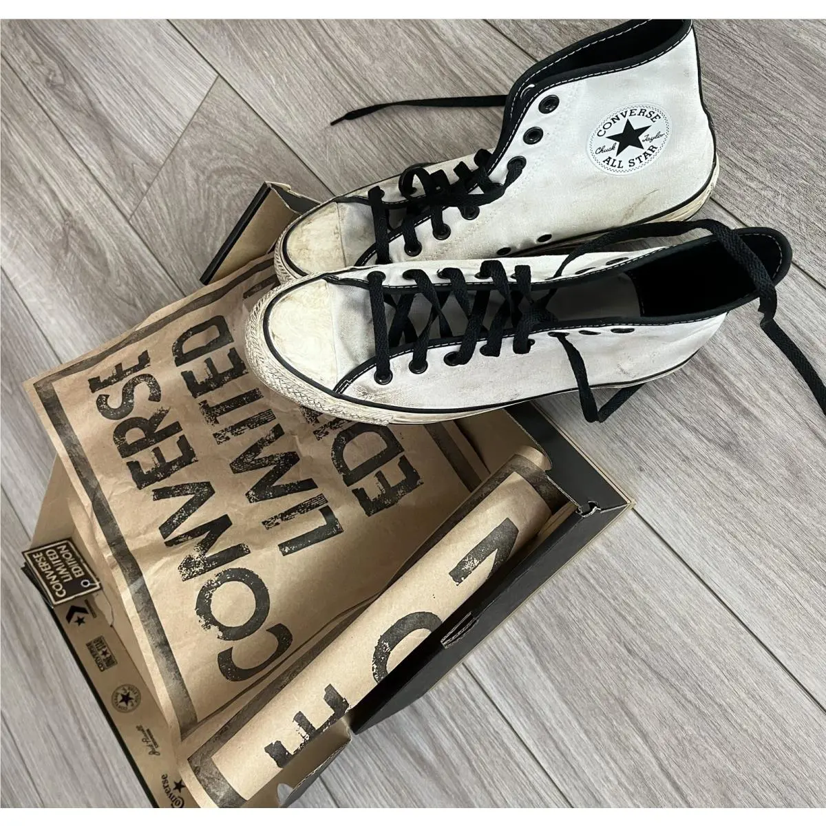 Converse shoes - converse chuck taylor all star - chuck taylor allstar - destroyed worn white 14