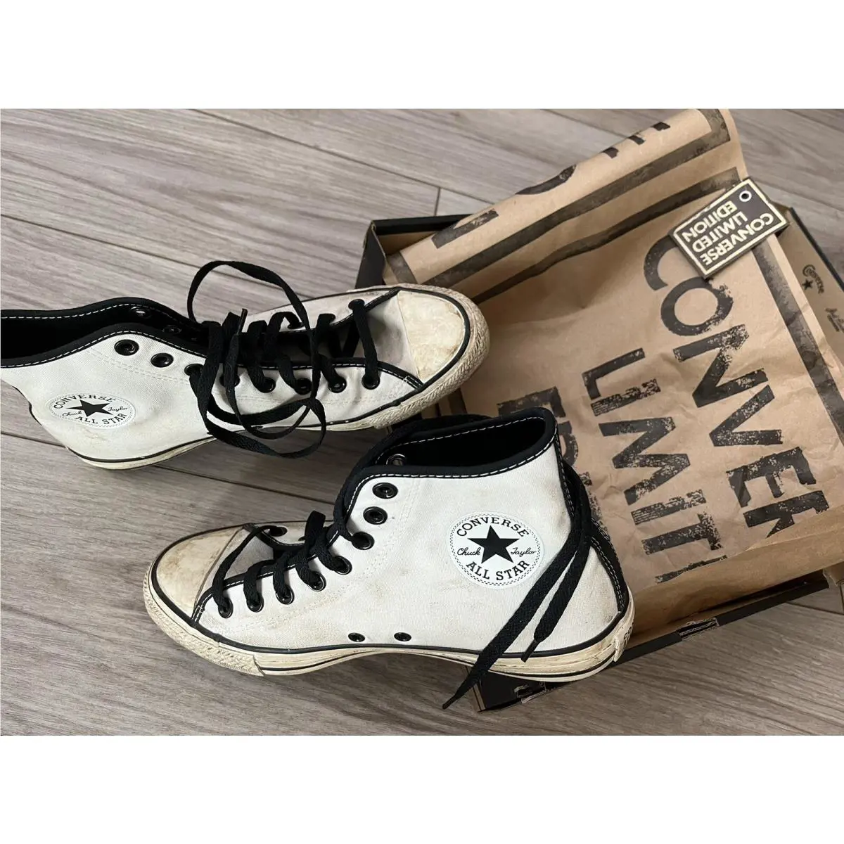 Converse shoes - converse chuck taylor all star - chuck taylor allstar - destroyed worn white 1