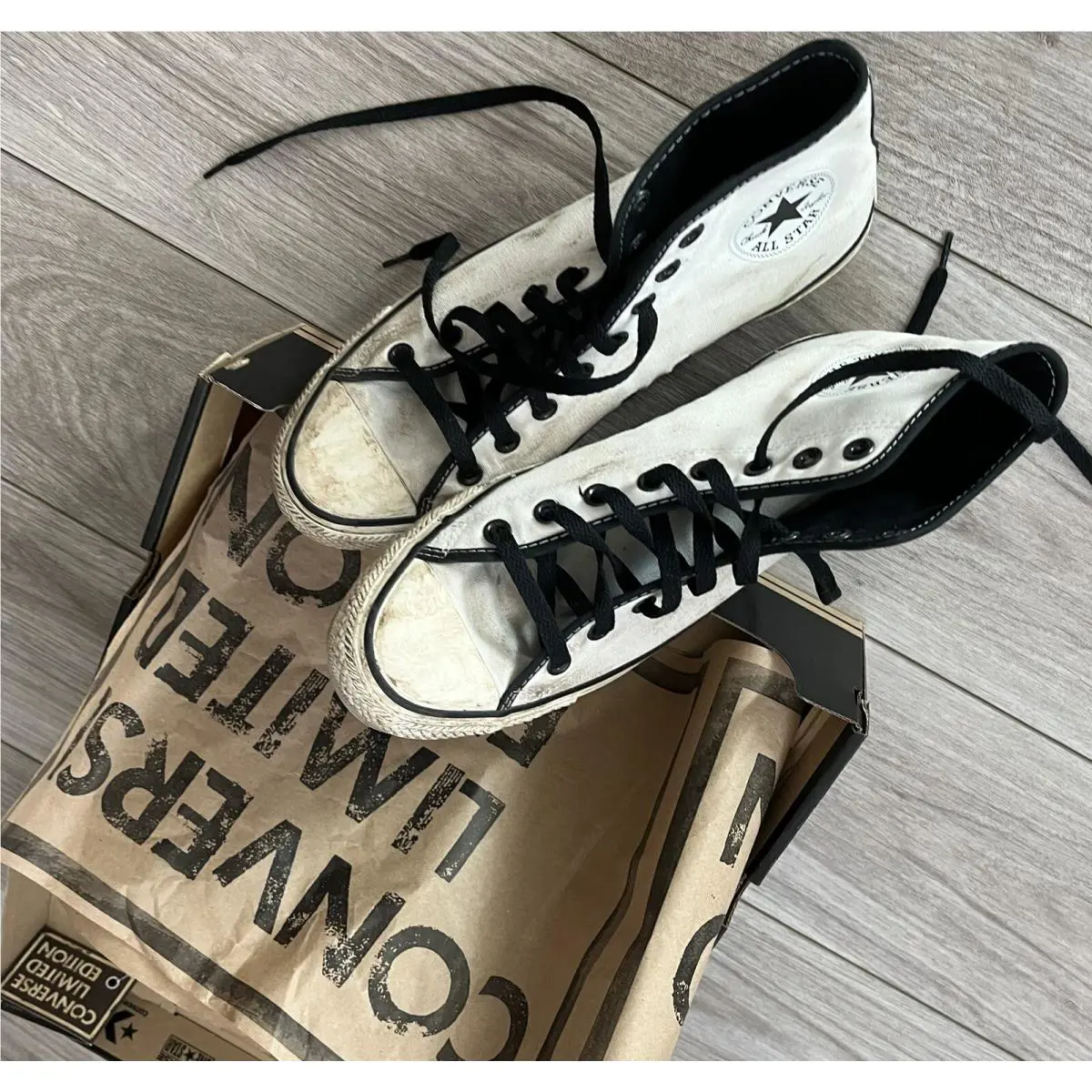 Converse shoes - converse chuck taylor all star - chuck taylor allstar - destroyed worn white 3