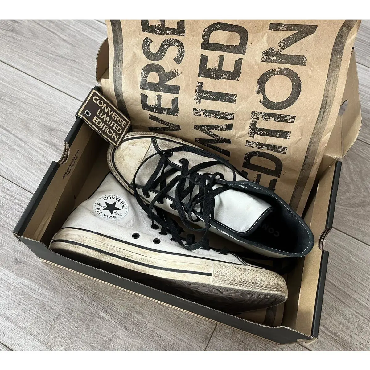 Converse shoes - converse chuck taylor all star - chuck taylor allstar - destroyed worn white 4