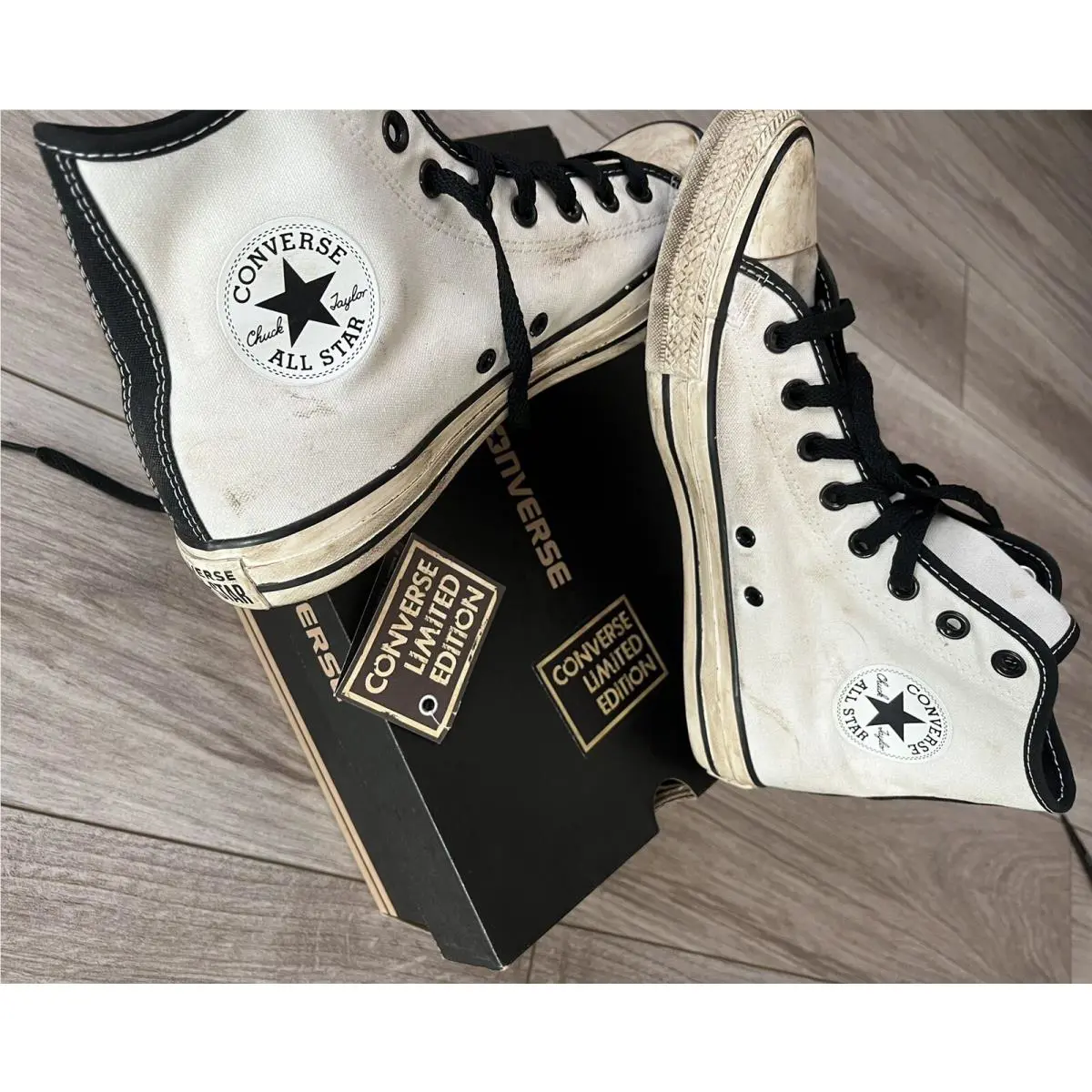 Converse shoes - converse chuck taylor all star - chuck taylor allstar - destroyed worn white 7