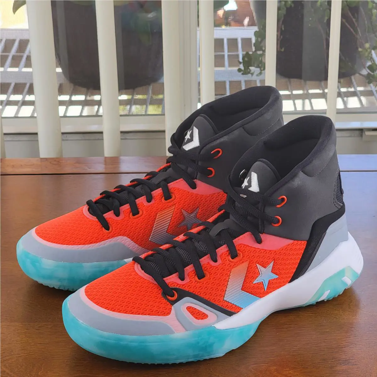 Converse shoes - Converse G4 Court Daze Hi - 170762C - Storm Wind / Bright Poppy / Harbor Teal (UPC: 194432895638) 9