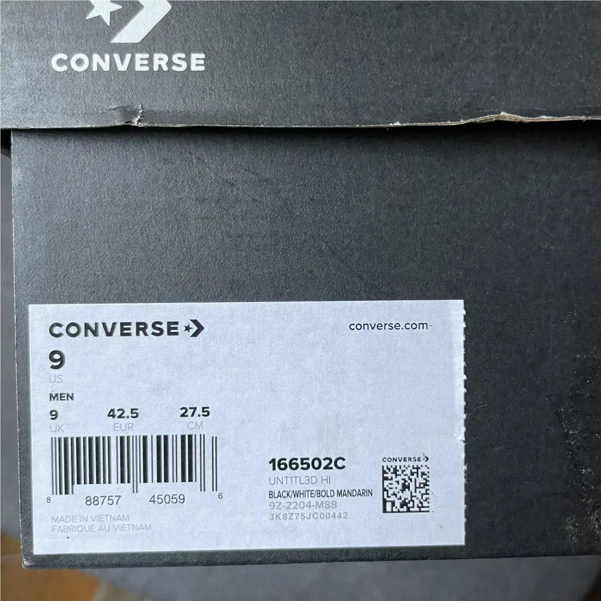 Converse shoes - Converse Untitl3d - 166502C - Black/White/Bold Madarin 9