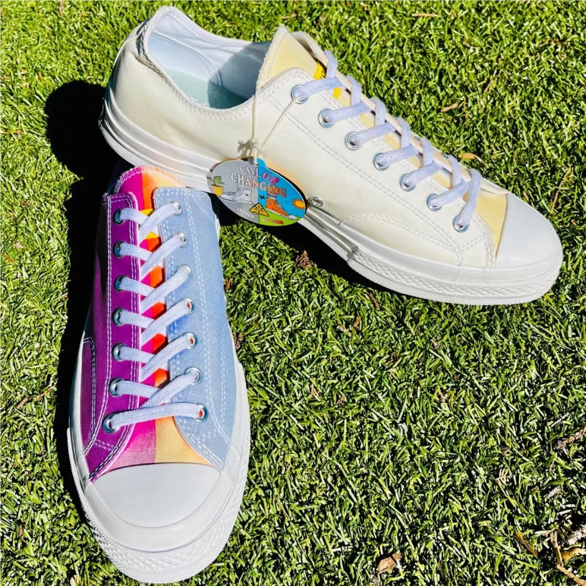 Converse shoes - Chinatown Market x Converse Chuck 70 Ox UV Activated - 166599C - White 10