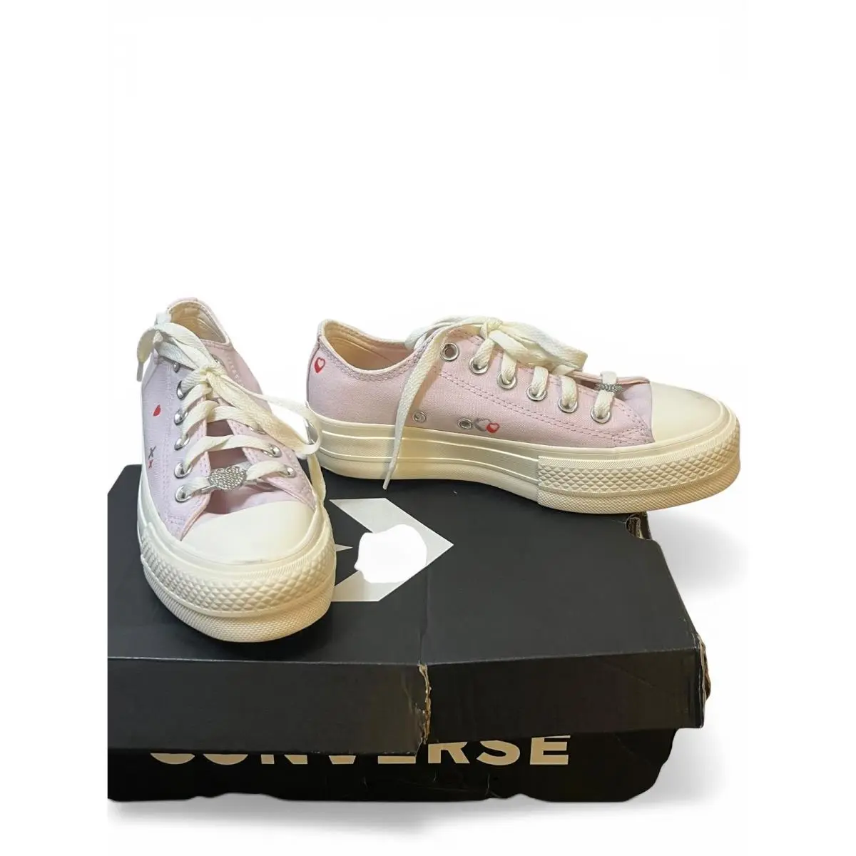 Converse shoes - Converse Chuck Taylor All-Star Lift Platform - HEARTS - Pink 1