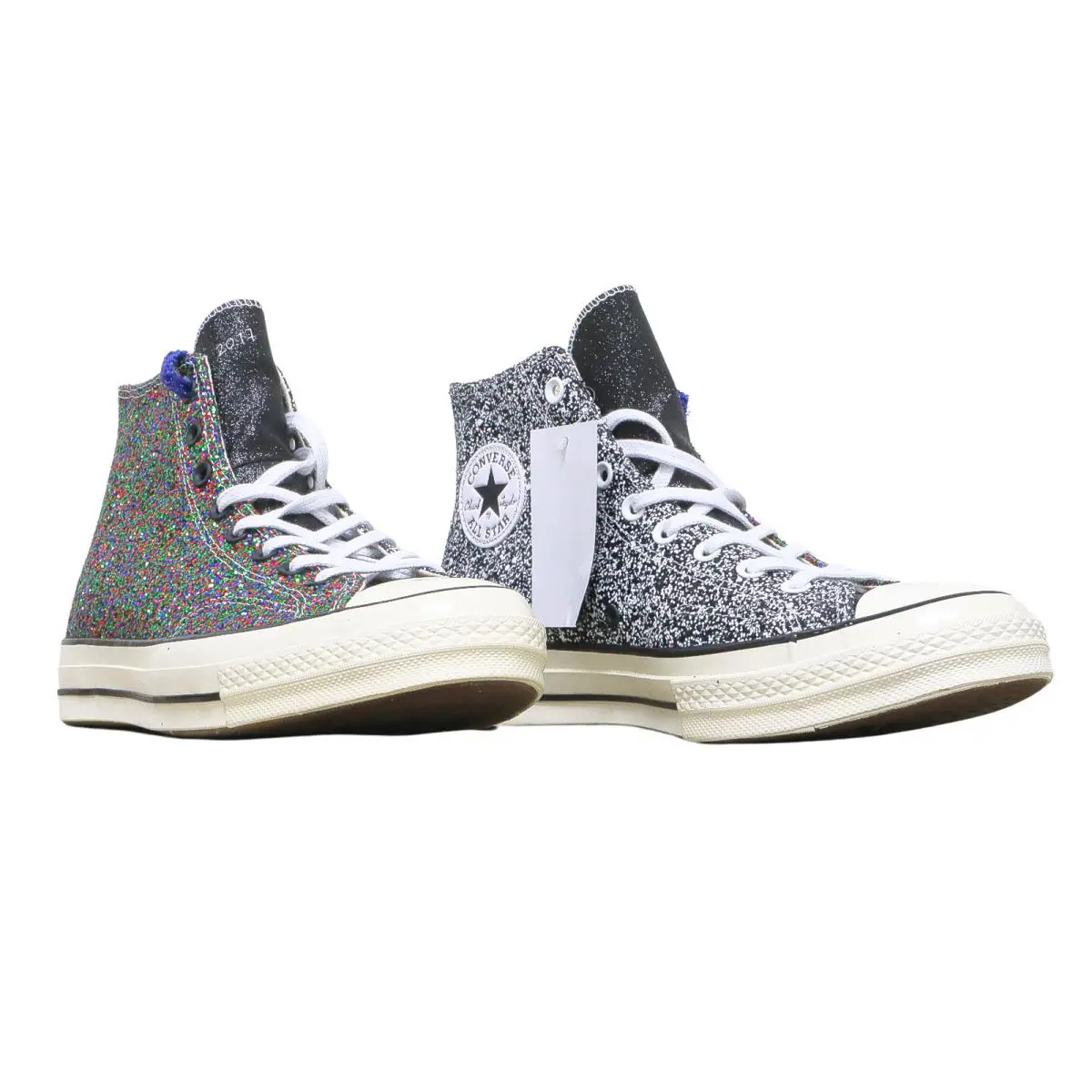 Converse Chuck 70 High x J.w. Anderson Glitter Pack Black White Egret Size 11.5 - Multicolor