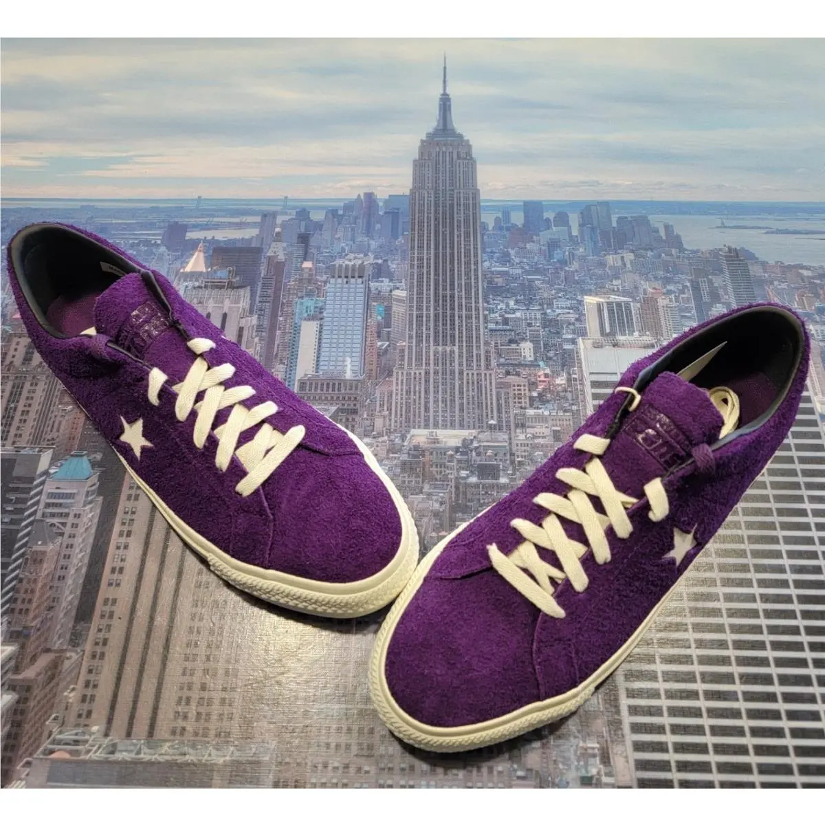 Converse One Star Pro Ox Low Top Suede Night Purple Mens Size 11.5 A08141c