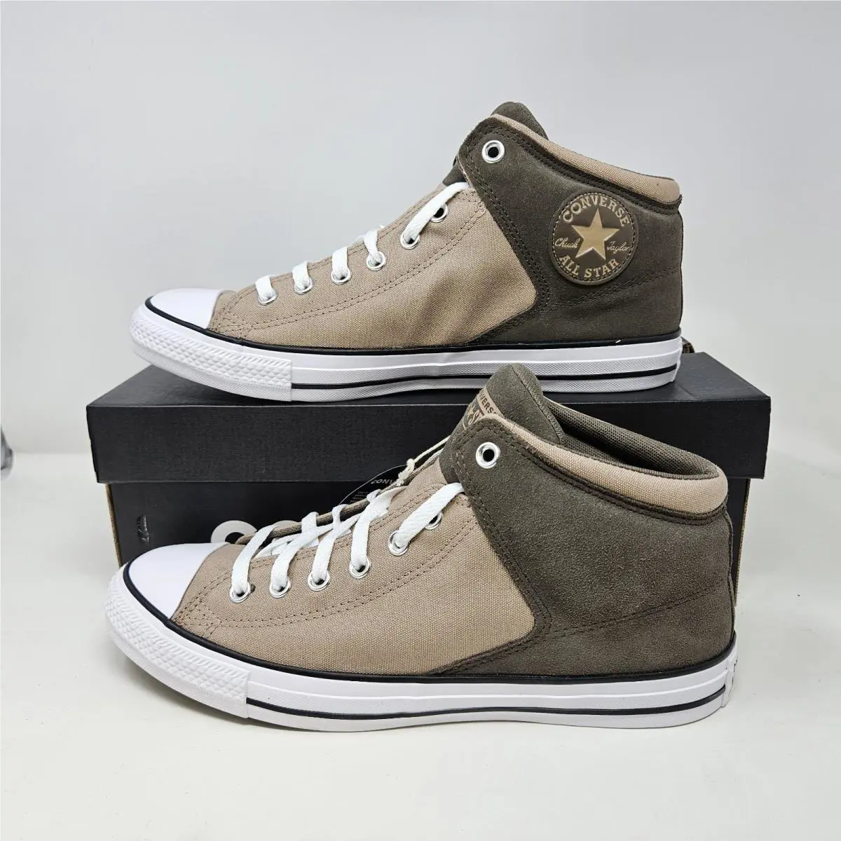 Men`s Converse Chuck Taylor High Street Mid / Brown White / A11651C / Size 11.5 - Brown