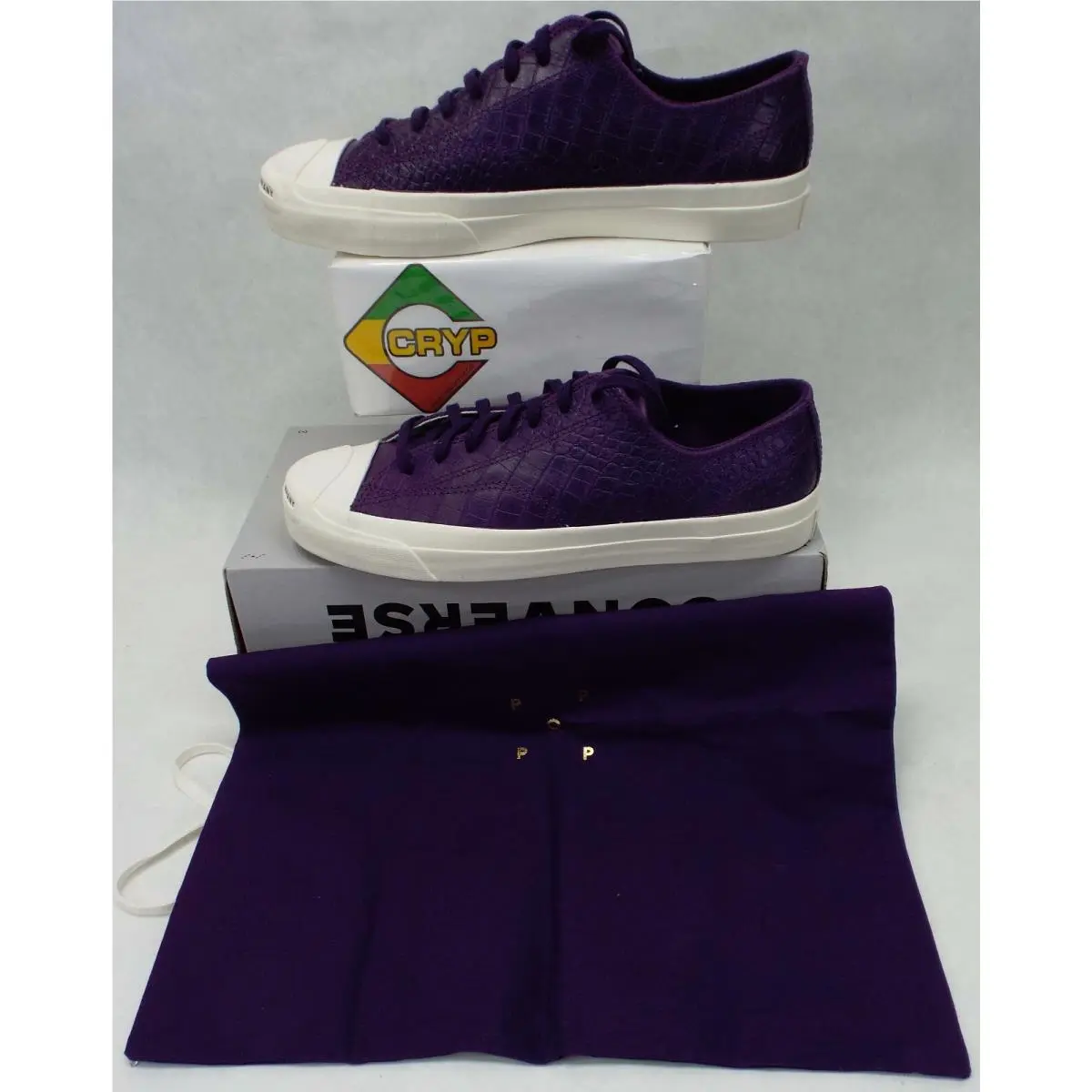 Mens 9.5 Womens 11  Jack Purcell Pro O Grand Purple Leather 170544C by Converse