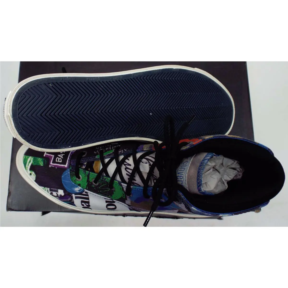 Converse shoes - Skid Grip Hi - Skid Grip - 170681C - Egret & Multi Color Graffiti 3