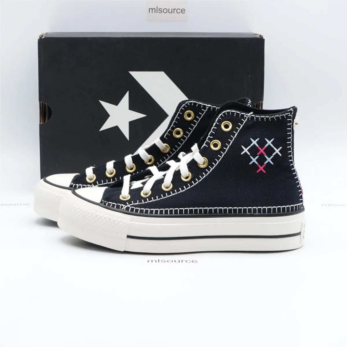 Converse shoes - Converse Chuck Taylor All Star Lift Platform - A08731C - Black, Manufacturer: Black/Egret/Gold (UPC: 194434829006) 0