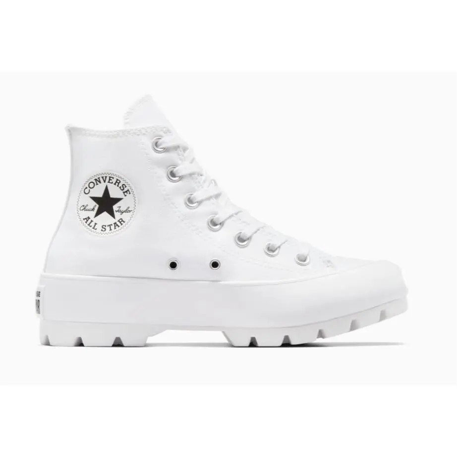 Converse Women`s Chuck Taylor All Star Lugged Leather High Shoes White Size 11