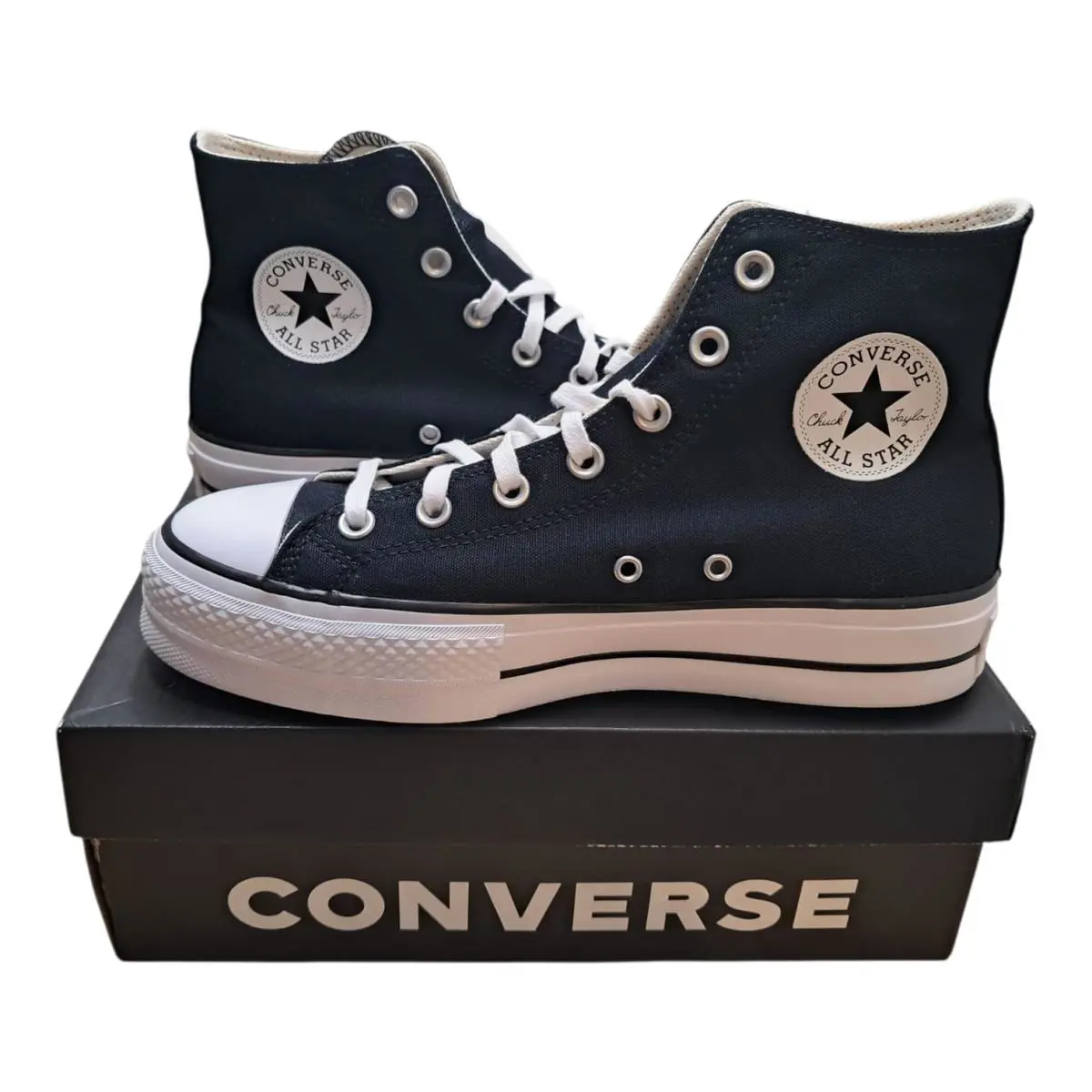 Converse shoes - Chuck Taylor All Star Lift Hi - 560845F - Black/White (UPC: 194433494786) 10
