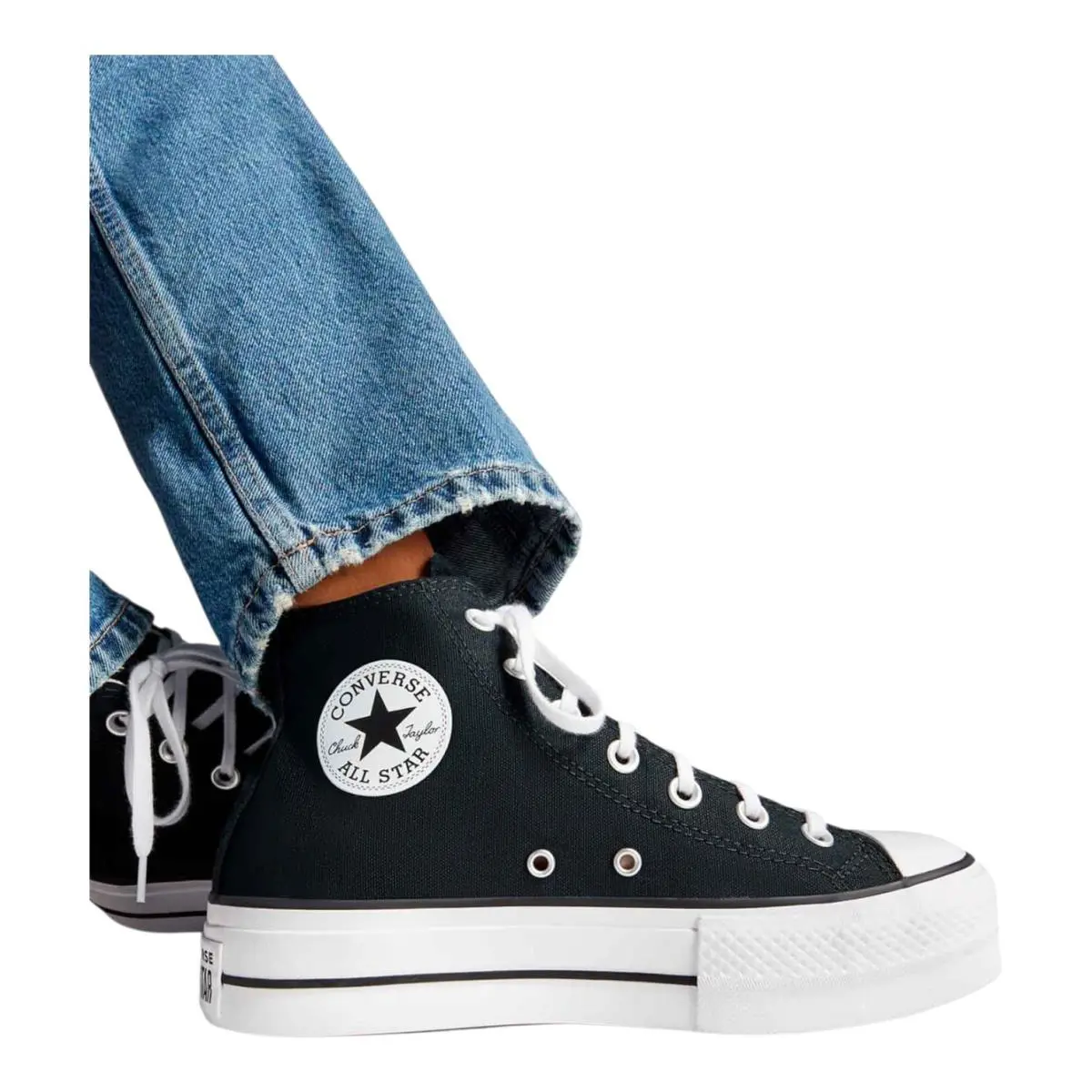 Converse shoes - Chuck Taylor All Star Lift Hi - 560845F - Black/White (UPC: 194433494786) 12