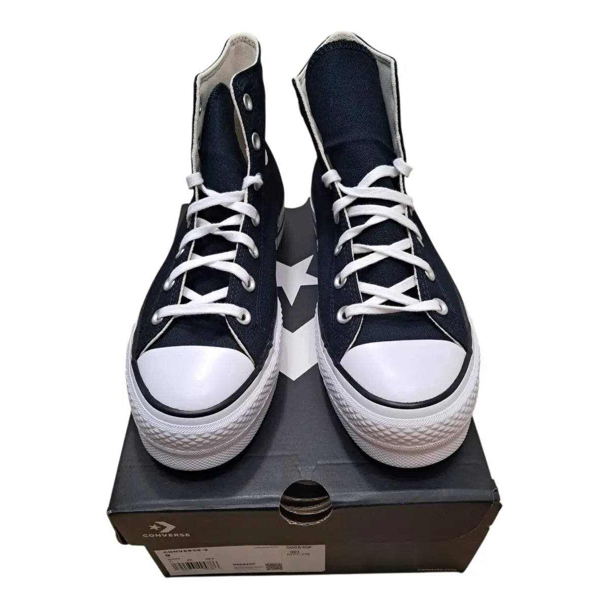 Converse shoes - Chuck Taylor All Star Lift Hi - 560845F - Black/White (UPC: 194433494786) 2