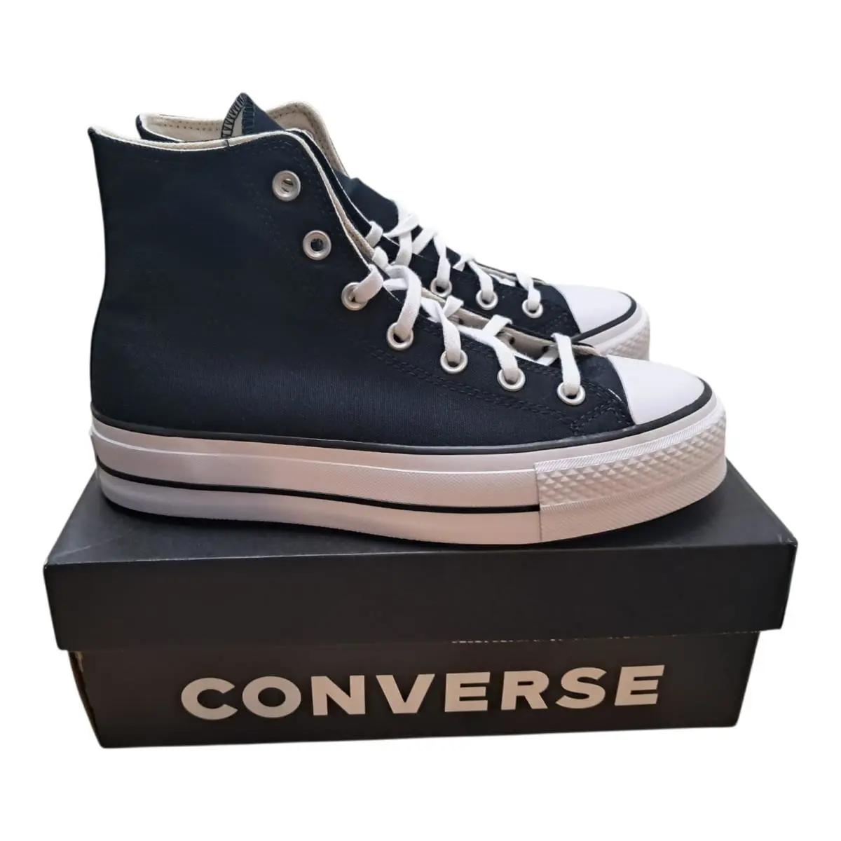 Converse shoes - Chuck Taylor All Star Lift Hi - 560845F - Black/White (UPC: 194433494786) 6