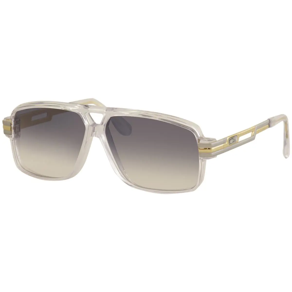 Men`s 6023 002 Crystal/gold/silver Retro Pilot Sunglasses 60mm by Cazal