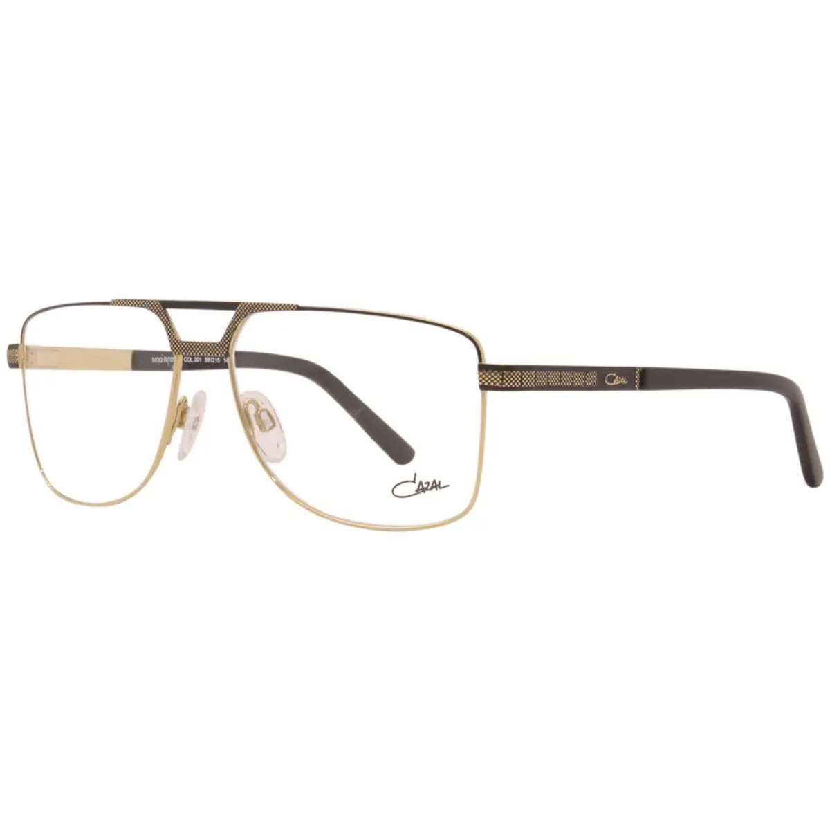 7081 001 Eyeglasses Men`s Black/gold Full Rim Pilot Optical Frame 59-mm by Cazal